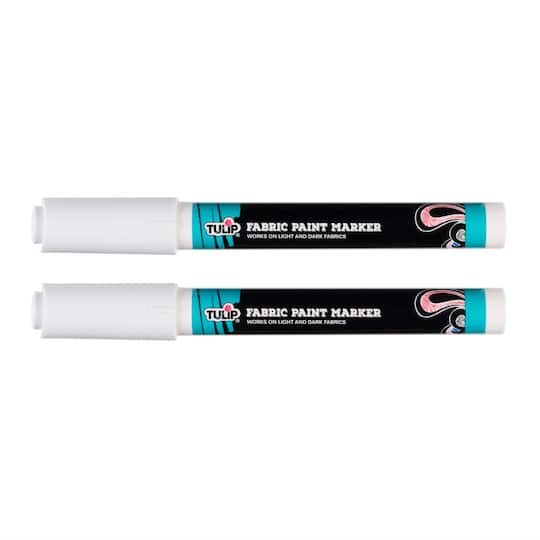 Michaels, Tulip® White Permanent Bullet Tip Fabric Paint Markers, 2ct. – Category: Fabric Paint